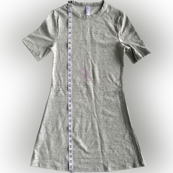 NEW AMERICAN APPAREL Grey T-Shirt Flare Dress Size M Short Sleeve - Picture 3 of 6